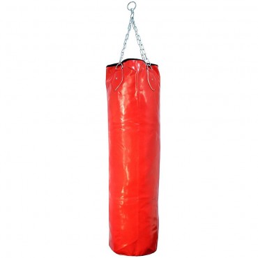 High Quality Heavy Duty Red Vinyl Leather Punching Bag With Chains