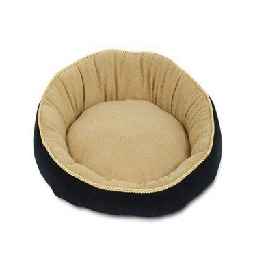 Petmate Round Pet Bed with Elliptical Bolster - 18L x 18W x 5H