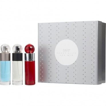 Perry Ellis 360 Variety - Perry Ellis 360 And Perry Ellis 360 Red And Perry Ellis Reserve And All Are Eau De Toilette Spray 1 oz