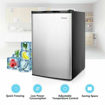 3 Cu.Ft. Compact Upright Freezer With Stainless Steel Door