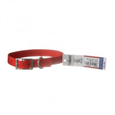 Coastal Pet Single Nylon Collar - Red - 12 Long x 5 8 Wide