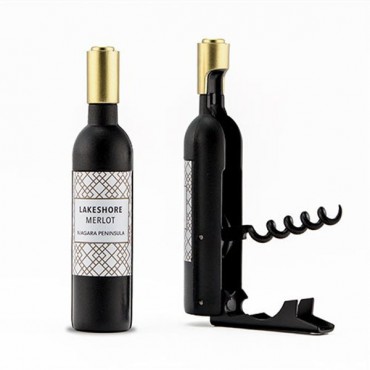 Wine Bottle Shaped Corkscrew And Bottle Opener Favor - 6 Pieces
