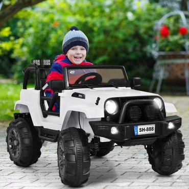 12V Kids Remote Control Riding Truck Car With LED Lights