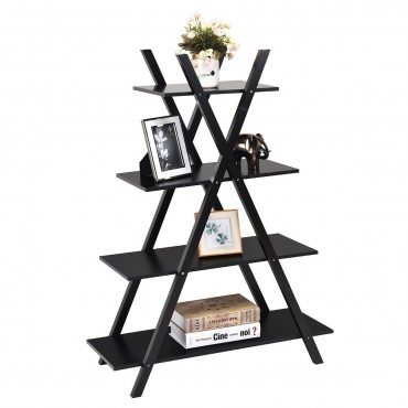 X-Shape 4-Tier Display Shelf Rack Potting Ladder