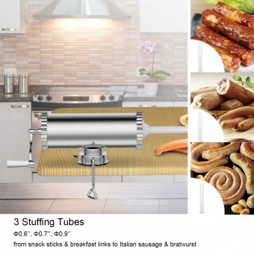3 L Manual Sausage Stuffer Maker With Suction Base