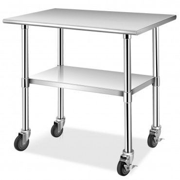 NSF Stainless Steel Commercial Kitchen Prep And Work Table