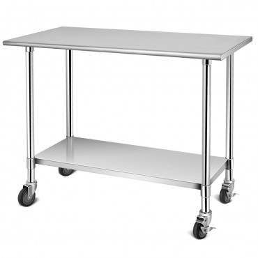 NSF Stainless Steel Commercial Kitchen Prep And Work Table