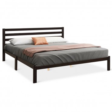 Platform Bed King Size Bed Frame Wood Slat Support