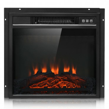 18 In. Electric Fireplace Freestanding And Wall-Mounted Heater Log Flame