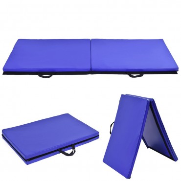 6 Ft. x 24 In. x 1.5 In. Thick Two Folding Panel Gymnastics Mat