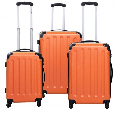 GLOBALWAY 3 Pcs Luggage Trolley Case Set