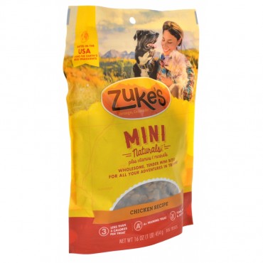 Zukes Mini Naturals Dog Treat - Roasted Chicken Recipe  - 1 lb