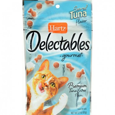 Hartz Delectable Gourmet Cat Treats - Seared Tuna Flavor - 2.1 oz - 10 Pieces