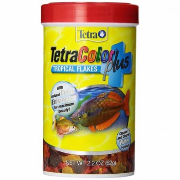 Tetra Color Plus Tropical Flakes Fish Food - 2.2 oz