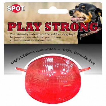 Spot Play Strong Rubber Ball Dog Toy - Red - 2.5 in. Diameter - 4 Pieces