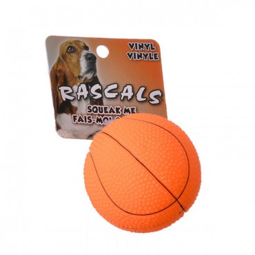 Rascals Vinyl Basketball for Dogs - 2.5 in. Diameter - 5 Pieces