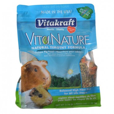 VitaKraft vtia Nature Guinea Pig Food - Natural Timothy Formula - 2.75 lbs