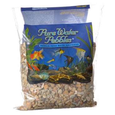 Pure Water Pebbles Aquarium Gravel - Carolina - 2 lbs - Grain Size 3.1-6.3 mm - 4 Pieces