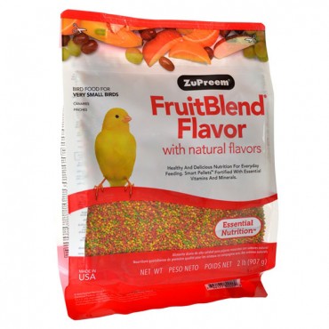 ZuPreem Fruit Blend Flavor Bird Food for Very Small Birds - 2 lbs