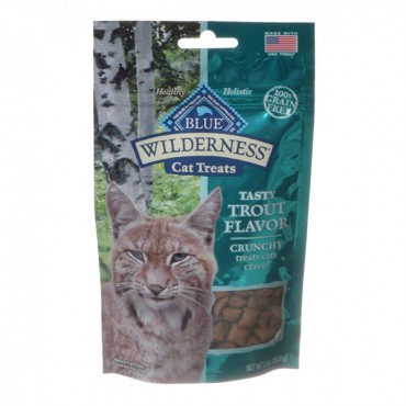 Blue Buffalo Wilderness Crunchy Cat Treats - Tasty Trout Flavor - 2 oz - 4 Pieces