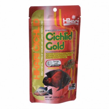 Hikari Cichlid Gold Color Enhancing Fish Food - Large Pellet - 2 oz - 5 Pieces