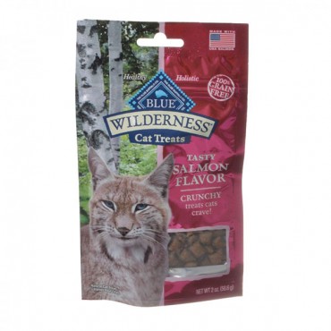 Blue Buffalo Wilderness Crunchy Cat Treats - Tasty Salmon Flavor - 2 oz - 4 Pieces