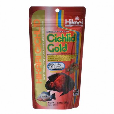 Hikari Cichlid Gold Color Enhancing Fish Food - Baby Pellet - 2 oz - 5 Pieces