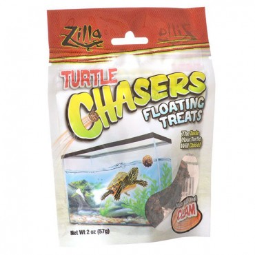 Zilla Turtle Chasers Floating Treats - Clam - 2 oz - 2 Pieces