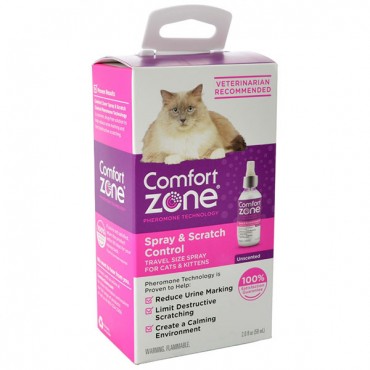 Comfort Zone Spray and Scratch Control Spray for Cats and Kittens - 2 oz