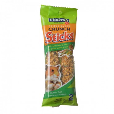 Vitakraft Crunch Sticks Hamster Treat - Whole Grains and Honey - 2 Pack - 4 oz - 2 Pieces