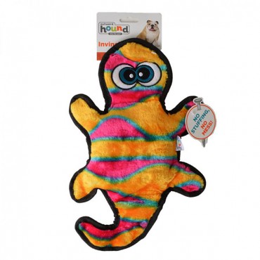 Invincible Orange and Yellow Gecko Dog Toy - 2 Squeakers - 13 in. Long - 2 Pieces