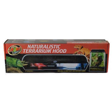 Zoo Med Naturalistic Terrarium Hood - 2 x 60 Watts - 18 in. L x 5 in. W x 3.5 in. H