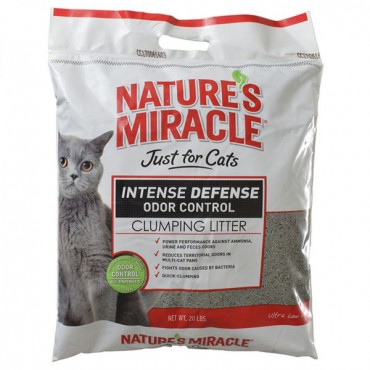 Nature's Miracle Intense Defense Odor Control - Clumping Cat Litter - 20 lbs - Bag