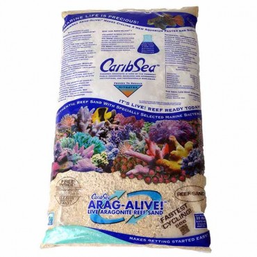 Carib Sea Arag-Alive Live Aragonite Reef Sand - Special Grade Reef Sand - 20 lbs