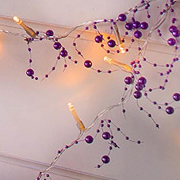 20 LED Purple Beads String Light