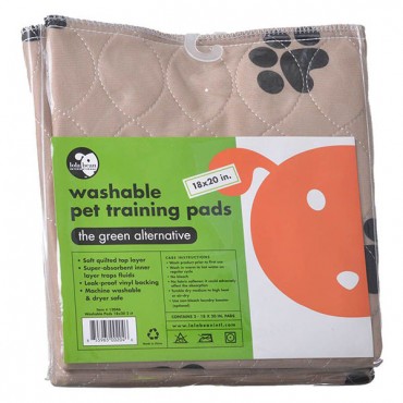 Lola Bean Washable Pet Training Pads - 20 in. Long x 18 in. Wide - 2 Pack