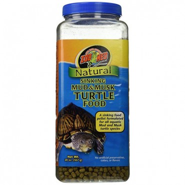 Zoo Med Natural Sinking Mud and Musk Turtle Food - 20 oz