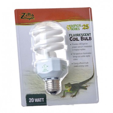 Zilla Tropical UV Coil Lamp - 20 Watts