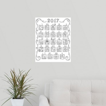 2017 Advent Coloring Calendar Mixed Numbers