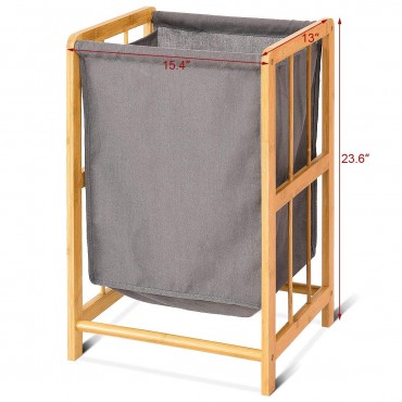 Bamboo Frame Durable Sorter Storage Laundry Hamper