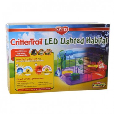 Kaytee Critter trail LED Lighted Habitat - 20 in. L x 10.5 in. W x 10.5 in. H