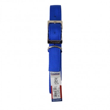 Coastal Pet Double Nylon Collar - Blue - 20 Long x 1 Wide