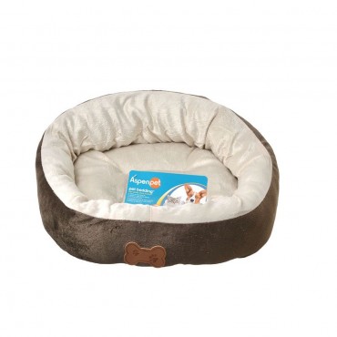 Aspen Pet Oval Nesting Pet Bed - Brown - 20in. L x 16in. W