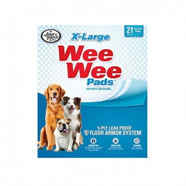 Four Paws X-Large Wee Wee Pads - 221 Pack - 28 in. Long x 30 in. Wide