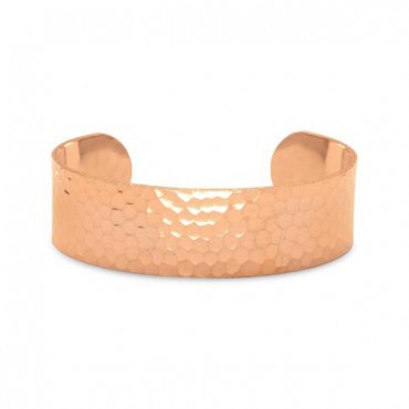 19 mm Hammered Solid Copper Cuff Bracelet