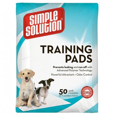 Simple Solution Training Pads for Puppies and Adult Dogs - 23 in. Long x 24 in. Wide - 50 Pack