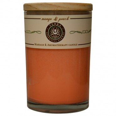 Mango And Peach - Massage And Aromatherapy Soy Candle 12 oz Tumbler