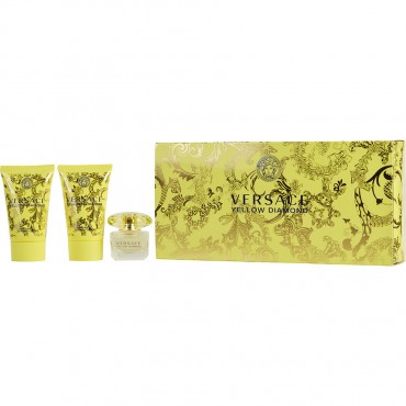 Versace Yellow Diamond - Eau De Toilette 0.17 oz Mini And Body Lotion .8 oz And Shower Gel .8 oz