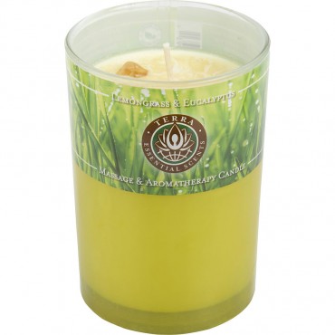 Lemongrass And Eucalyptus - Massage And Aromatherapy Soy Candle 12 oz Tumbler