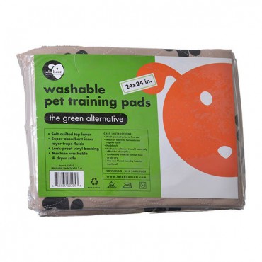 Lola Bean Washable Pet Training Pads - 24 in. Long x 24 in. Wide - 2 Pack